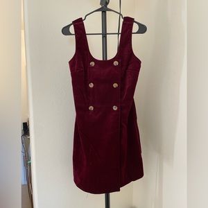 Burgundy corduroy dress